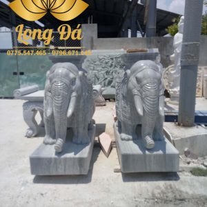 Tượng voi đá - Đá Mỹ Nghệ Long Đá - Công Ty TNHH Điêu Khắc Đá Mỹ Nghệ Long Đá